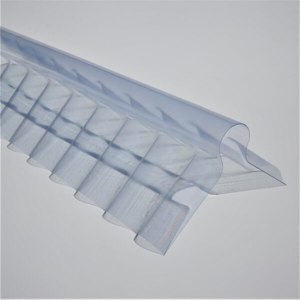 Corrugated PVC Ridge Cap for 3" ASB profile sheet edges | Rockwell Building Plastics