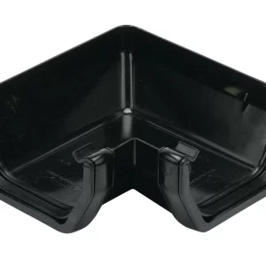 Floplast Square Line 90° Gutter Angle_Black