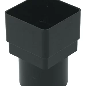 Floplast Square to Round Pipe Adaptor_Black