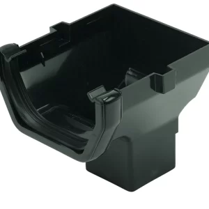 Floplast Square Stopend Outlet_Black