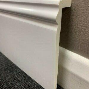 Skirting Board Cover Plain White UPVC 2.5m Choice of depth Rockwell Building Plastics